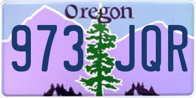 OR license plate 973JQR