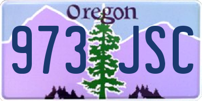 OR license plate 973JSC