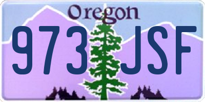 OR license plate 973JSF