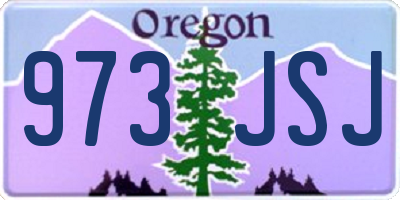 OR license plate 973JSJ