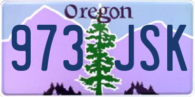 OR license plate 973JSK