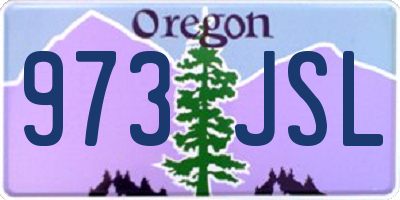 OR license plate 973JSL