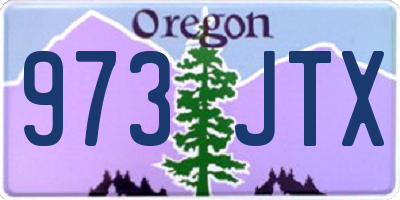 OR license plate 973JTX
