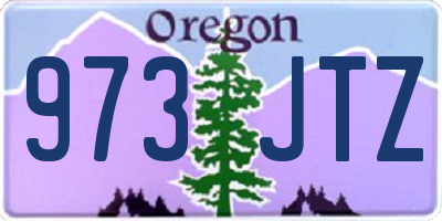 OR license plate 973JTZ