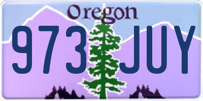 OR license plate 973JUY