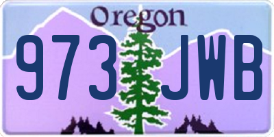 OR license plate 973JWB