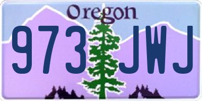 OR license plate 973JWJ