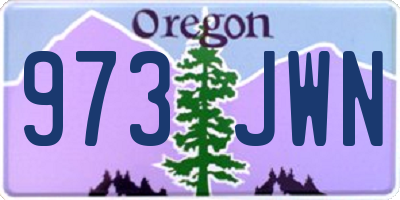 OR license plate 973JWN