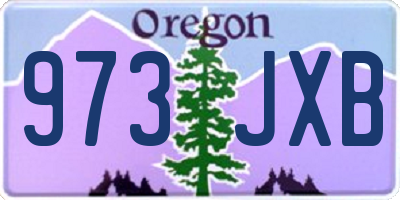 OR license plate 973JXB