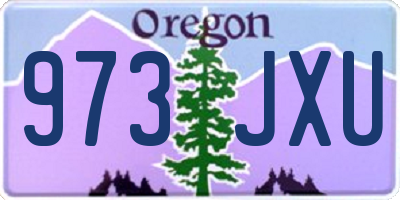 OR license plate 973JXU
