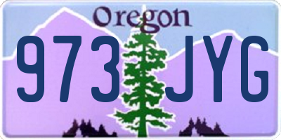 OR license plate 973JYG