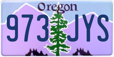 OR license plate 973JYS