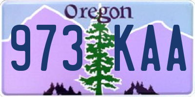 OR license plate 973KAA
