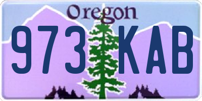 OR license plate 973KAB