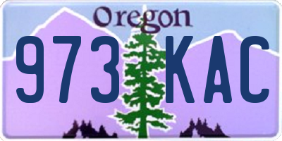 OR license plate 973KAC