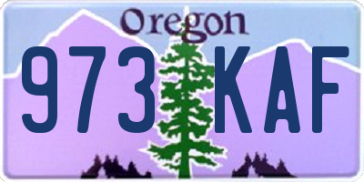 OR license plate 973KAF