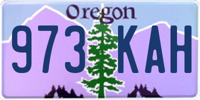 OR license plate 973KAH