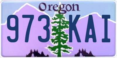OR license plate 973KAI