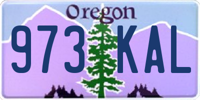 OR license plate 973KAL