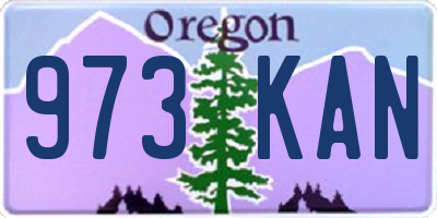 OR license plate 973KAN