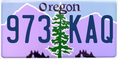OR license plate 973KAQ