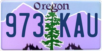 OR license plate 973KAU