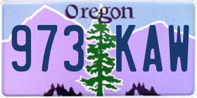 OR license plate 973KAW