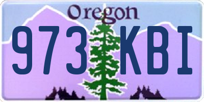 OR license plate 973KBI