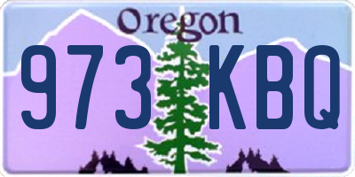 OR license plate 973KBQ