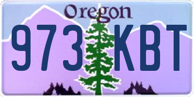 OR license plate 973KBT