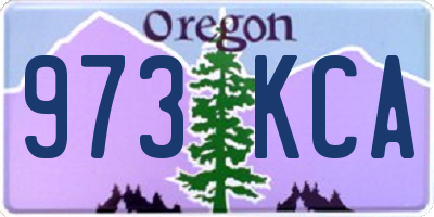 OR license plate 973KCA
