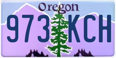 OR license plate 973KCH