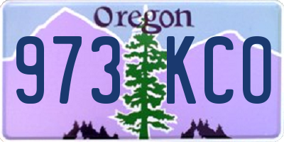 OR license plate 973KCO