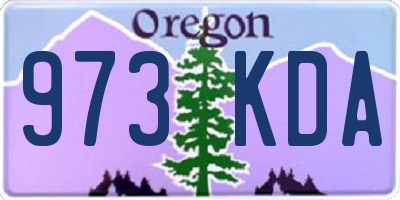 OR license plate 973KDA
