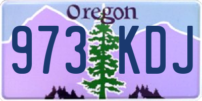 OR license plate 973KDJ