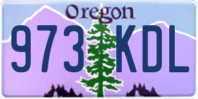 OR license plate 973KDL