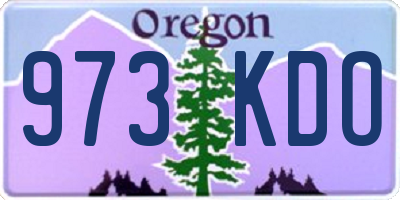 OR license plate 973KDO