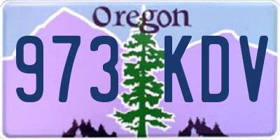 OR license plate 973KDV