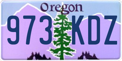 OR license plate 973KDZ