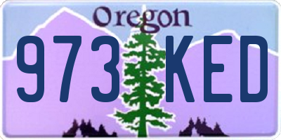 OR license plate 973KED
