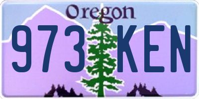 OR license plate 973KEN
