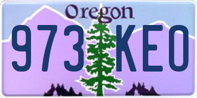OR license plate 973KEO