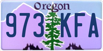 OR license plate 973KFA