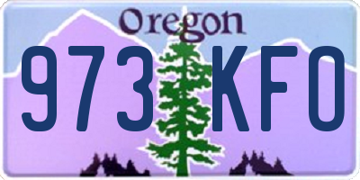 OR license plate 973KFO