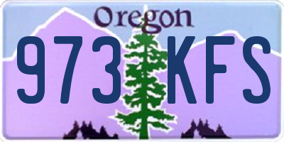 OR license plate 973KFS