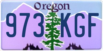 OR license plate 973KGF