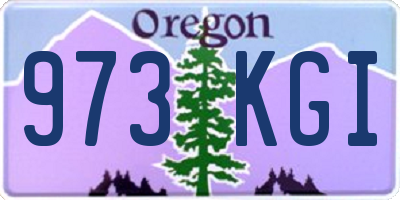 OR license plate 973KGI