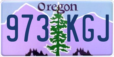 OR license plate 973KGJ