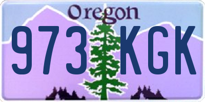 OR license plate 973KGK