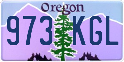 OR license plate 973KGL